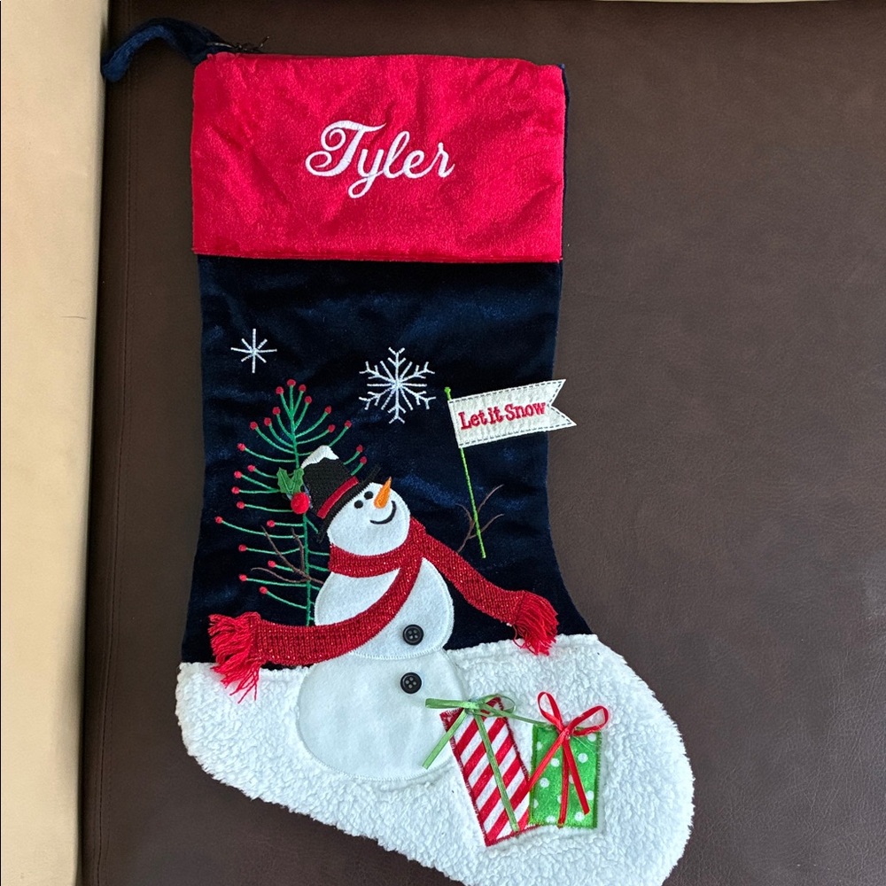Festive Snowman Christmas Stocking